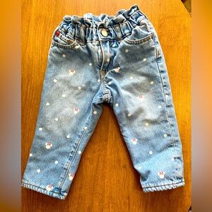 Baby Gap Minnie Mouse lined jeans 18-24 months